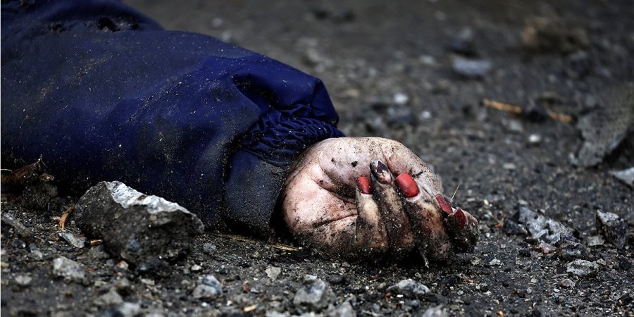 Woman's hand with a red manicure has become one of the symbols of Bucha massacre (Photo: REUTERS/Zohra Bensemra)