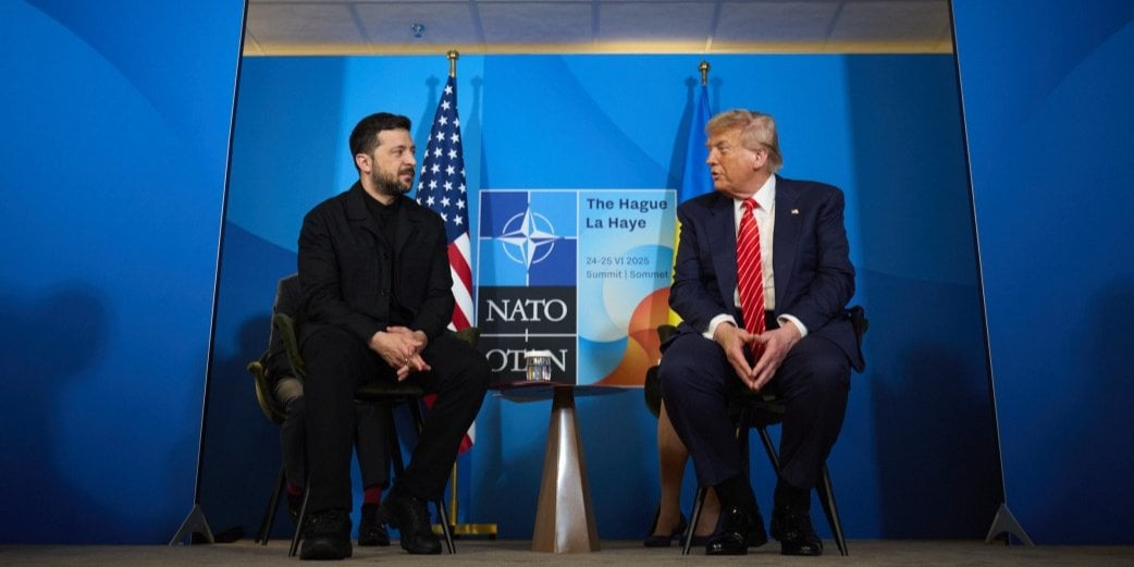 U.S. President Donald Trump during a meeting with President Volodymyr Zelenskyy, The Hague, Netherlands, June 25, 2025 (Photo: www.president.gov.ua)