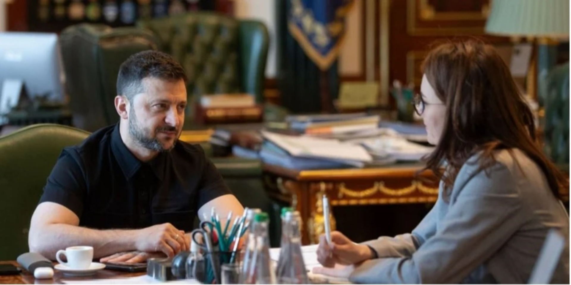 Президент України Володимир Зеленський з&nbsp;главою Кабміну Юлією Свириденко (Фото: Zelenskiy / Official / Telegram)
