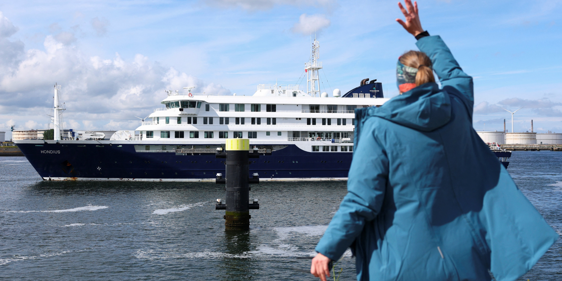 MV&nbsp;Hondius прибув на&nbsp;дезінфекцію до&nbsp;порту Роттердама, Нідерланди, 18 травня 2026 року (Фото: REUTERS/Piroschka van de&nbsp;Wouw)