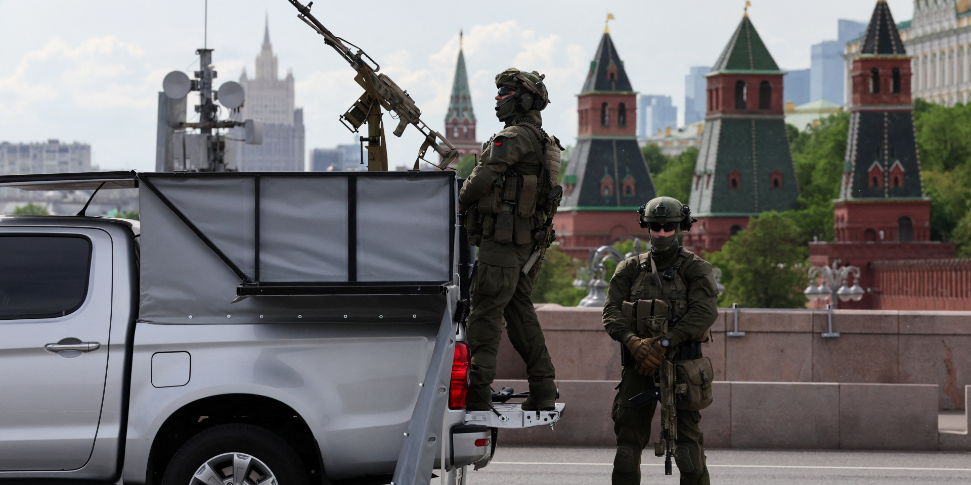 Російські військові поблизу Кремля в&nbsp;центрі Москви, 15 травня 2026 року (Фото: REUTERS/Anastasia Barashkova)