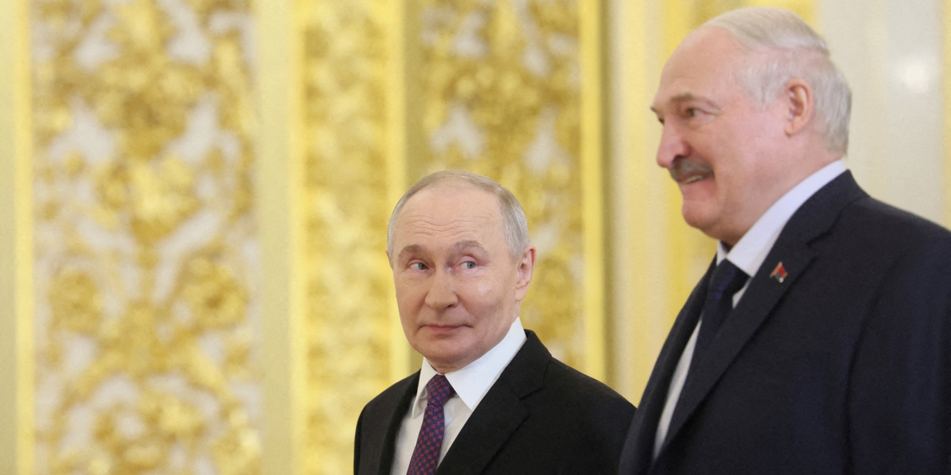Російський диктатор Володимир Путін та білоруський диктатор Олександр Лукашенко у&nbsp;Москві, 26 лютого 2026 року (Фото: Maxim Shipenkov/Pool via REUTERS)
