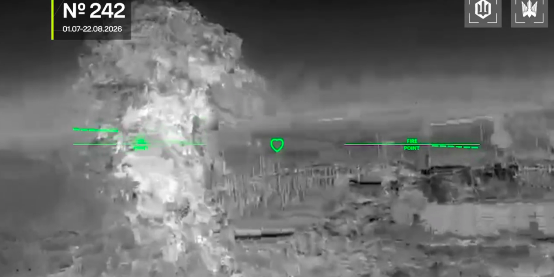 Наслідки удару СБС по&nbsp;одному з&nbsp;енерговузлів окупантів (Фото: Кадр відео МАДЯР via Telegram)