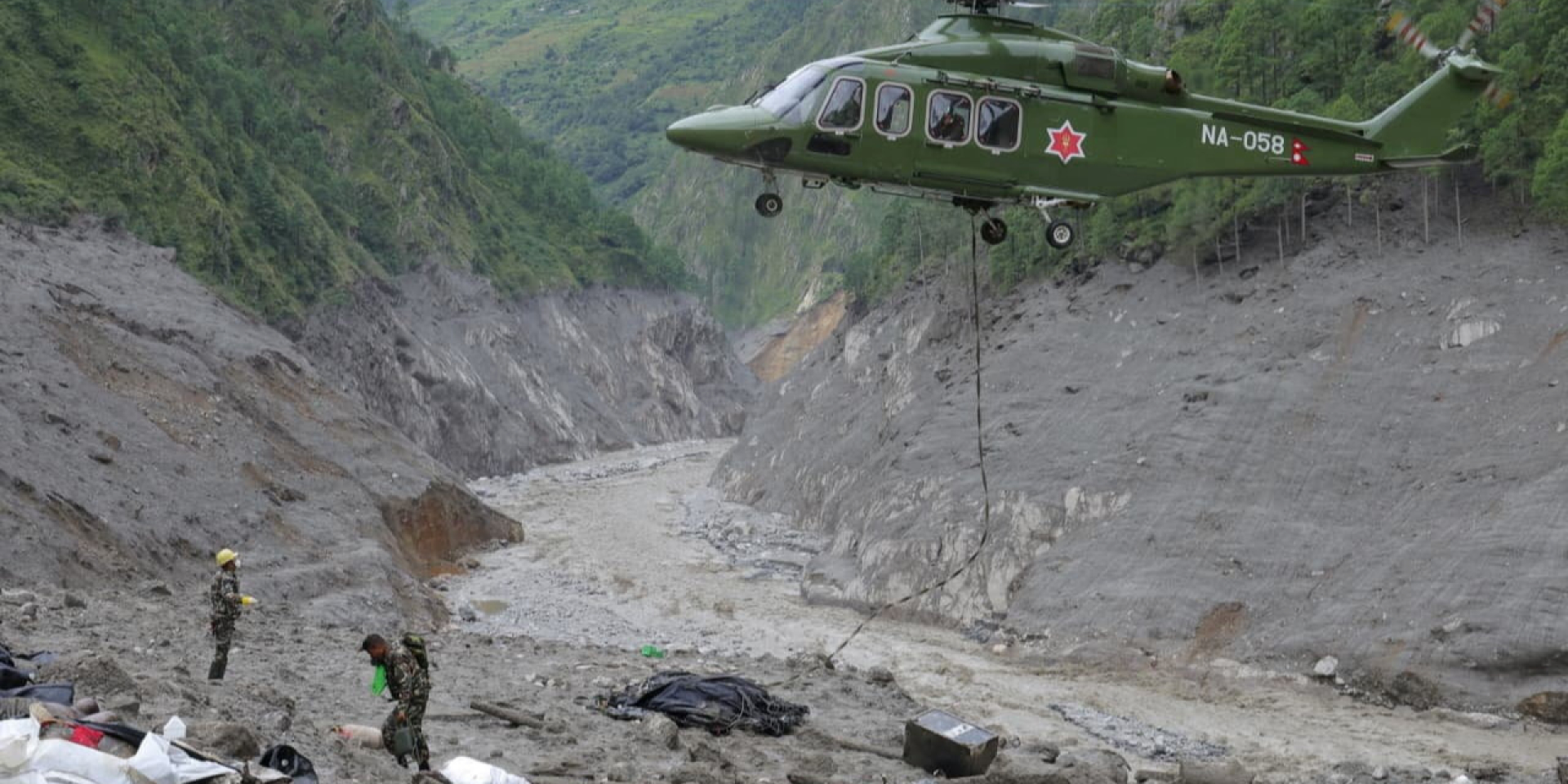 Search and rescue operation near a tunnel near a hydroelectric power plant in the Rasuwa district of Nepal, September 2, 2026 (Photo: Nepal Army/Handout via REUTERS)