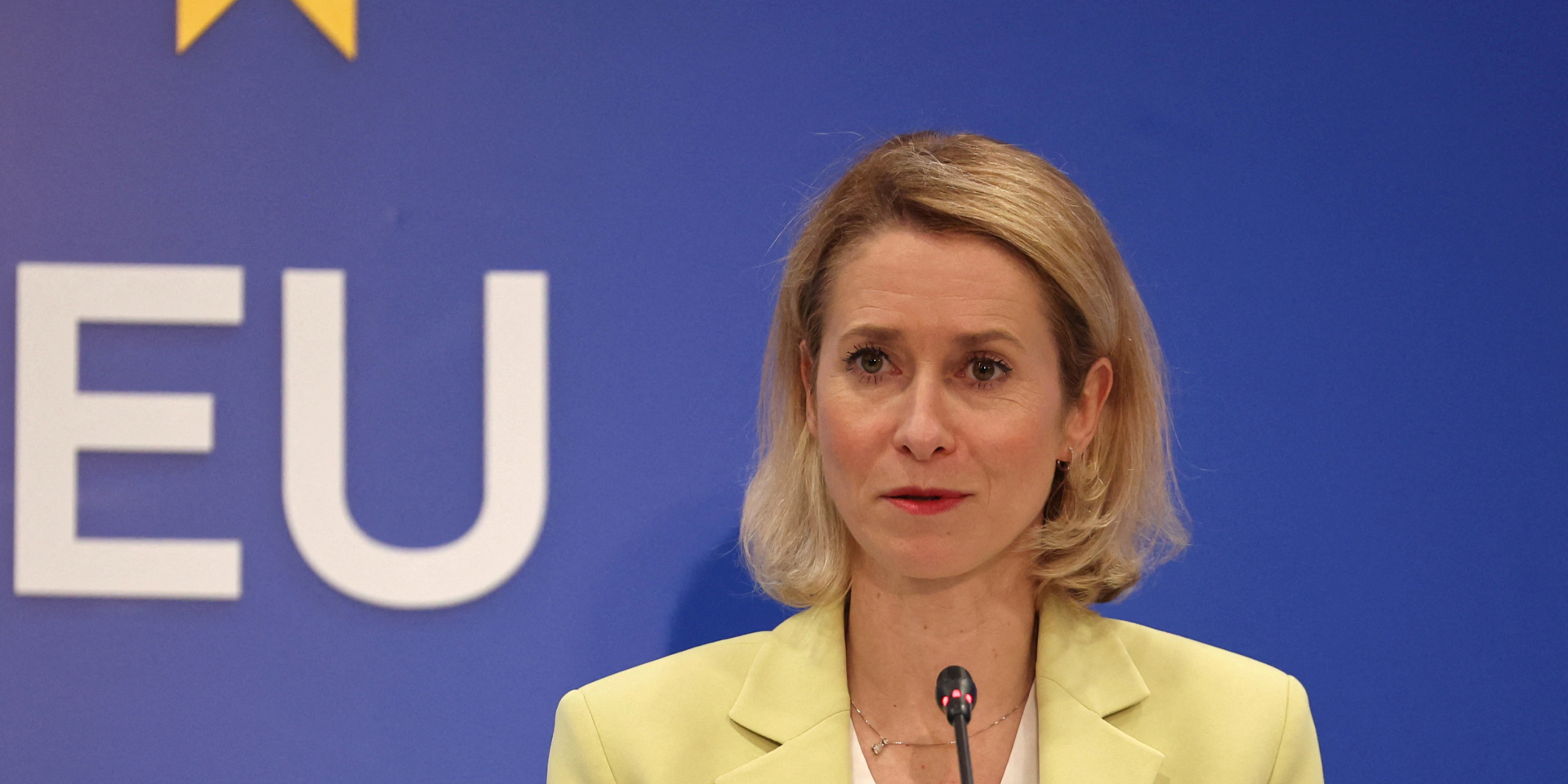 Висока представниця ЄС з&nbsp;питань закордонних справ і політики безпеки Кая Каллас (Фото: REUTERS/Yiannis Kourtoglou)