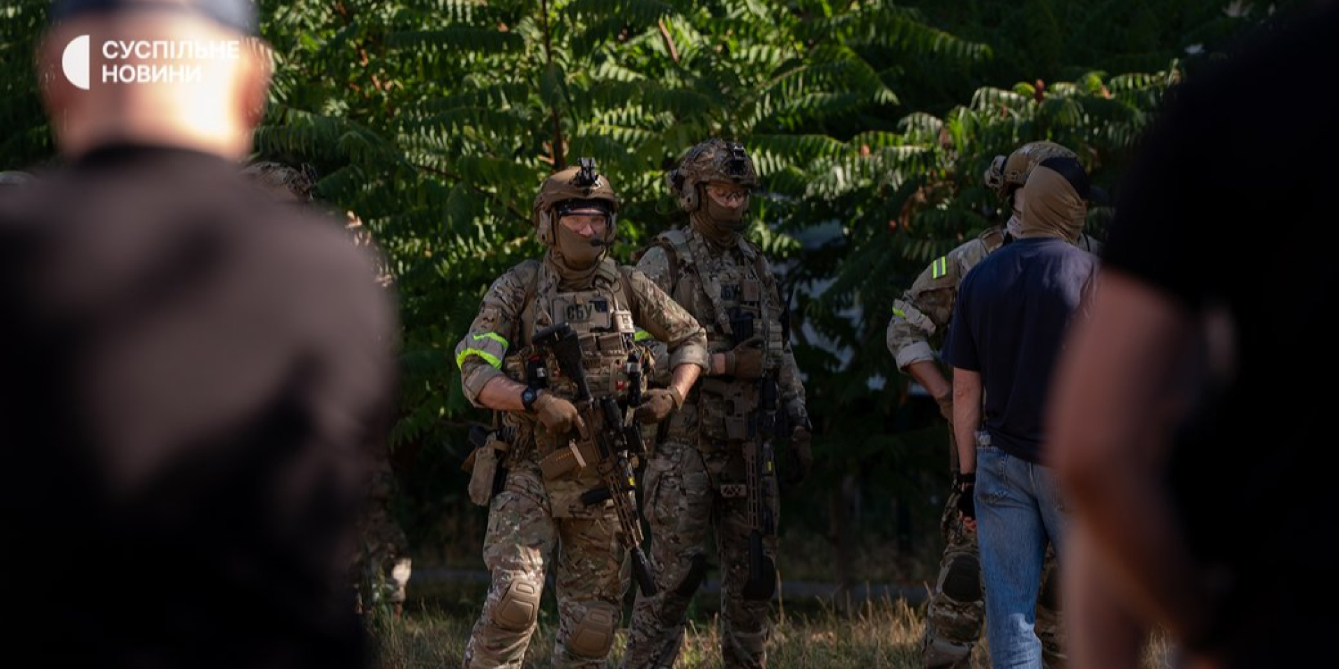 Security officials at the scene of a shooting in Kyiv on September 2, 2026 (Photo: Suspilne)