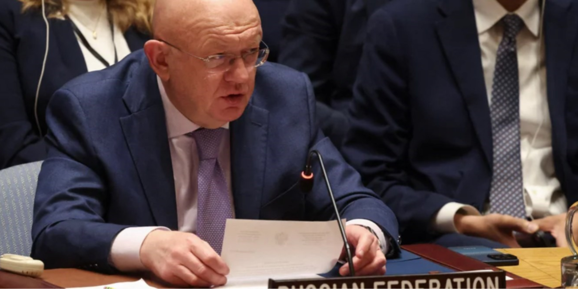 Посол Росії при ООН Василь Небензя вкотре повторив кремлівську пропаганду стосовно політики ООН щодо Ірану (Фото: REUTERS/Shannon Stapleton)