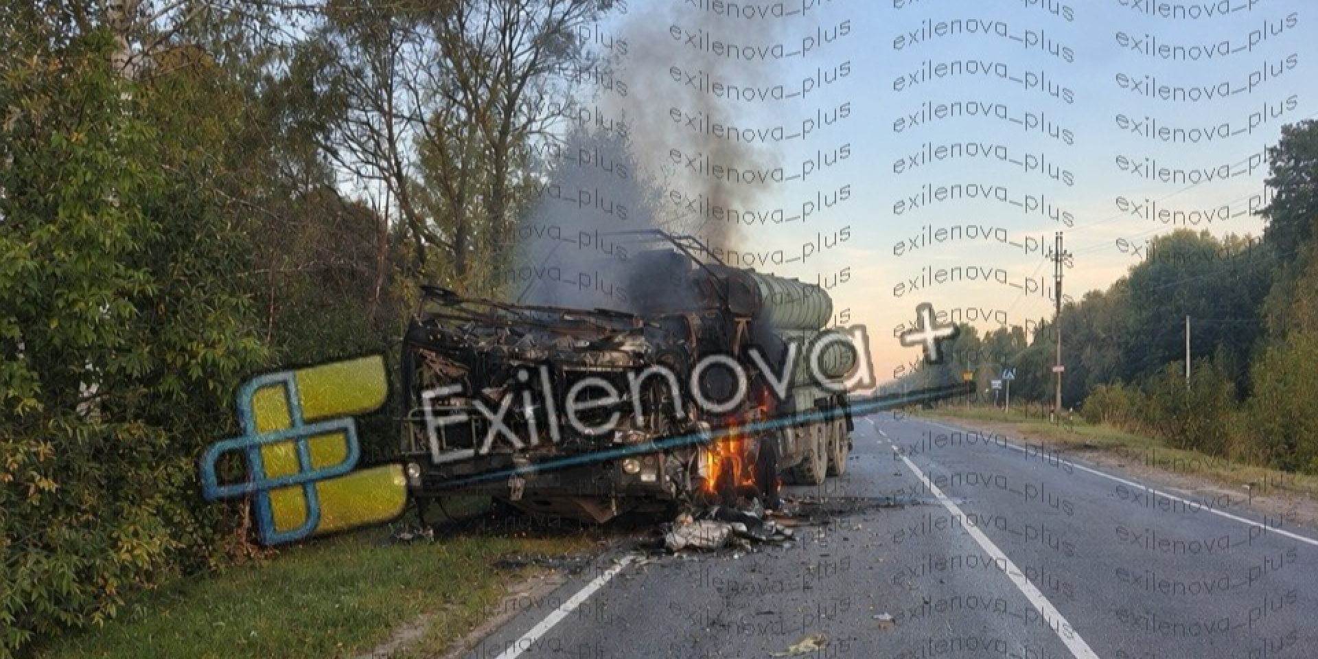 Destroyed S-400 near Bryansk (Photo: Exilenova+)
